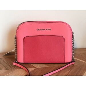 NWT Michael Kors Pink Cindy Dome Crossbody